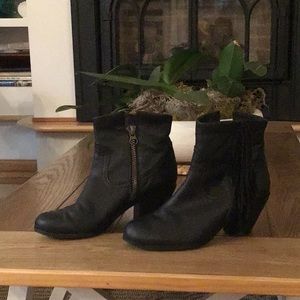 Sam Edelman Leather Fringe Louie Boho Cowboy Boots